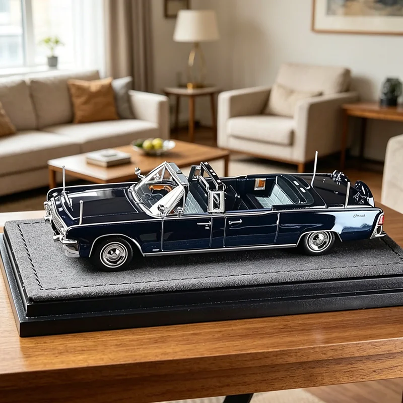 GOC Modelo de Coche de Aleación a Escala 1:64 LINCOLN CONTINENTAL X100, Colección Estática, Decoración, Regalos Festivos, Juguetes, Souvenir