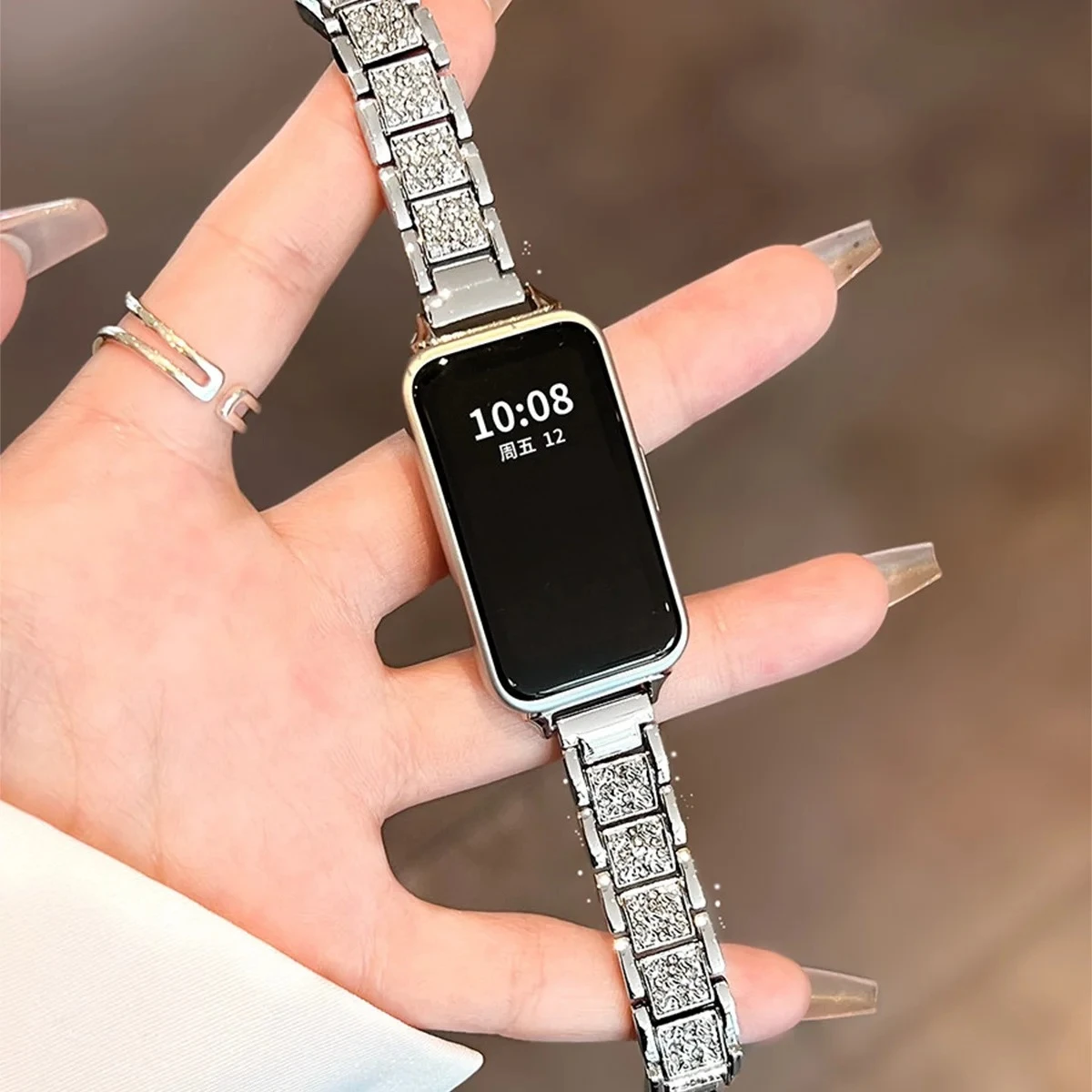 Edelstahl-Diamantarmband für Huawei Band 11 11NFC Armband Correa Damen Metallband für Huawei Band 11Pro NFC