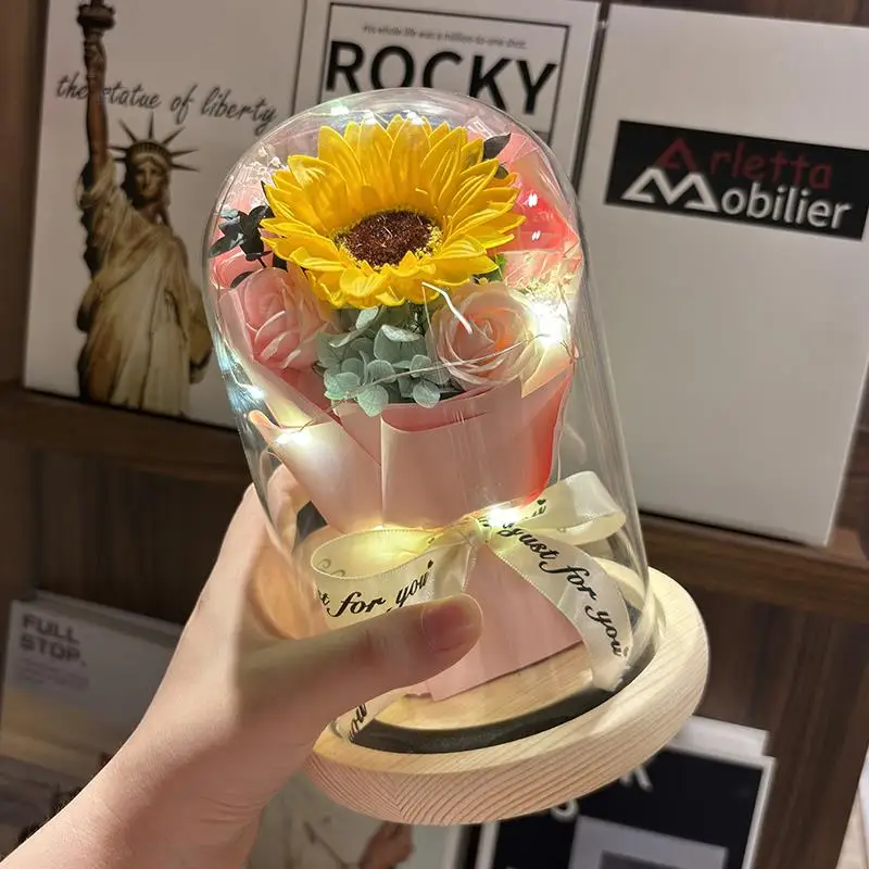 

Подарок на День святого Валентина: букет из вечных роз, украшение на день рождения, свадьбу, годовщину, креативный модный корейский бренд Yeaya