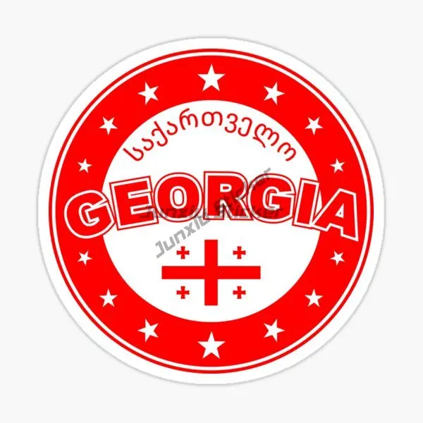 Georgia GE Flag PVC Sticker for Covered Scratch Decorate Laptop Window Car Fridge Truck Bicycle Helmet Room Decal Accessories