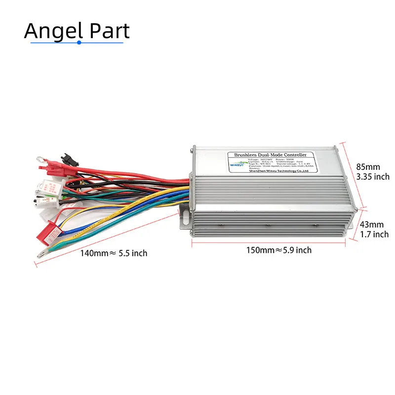 36V 48V 60V 500W 30A E-Scooter Brushless Motor Universal Controller LCD Speed Display Throttle Set for Electric Bicycle Repair