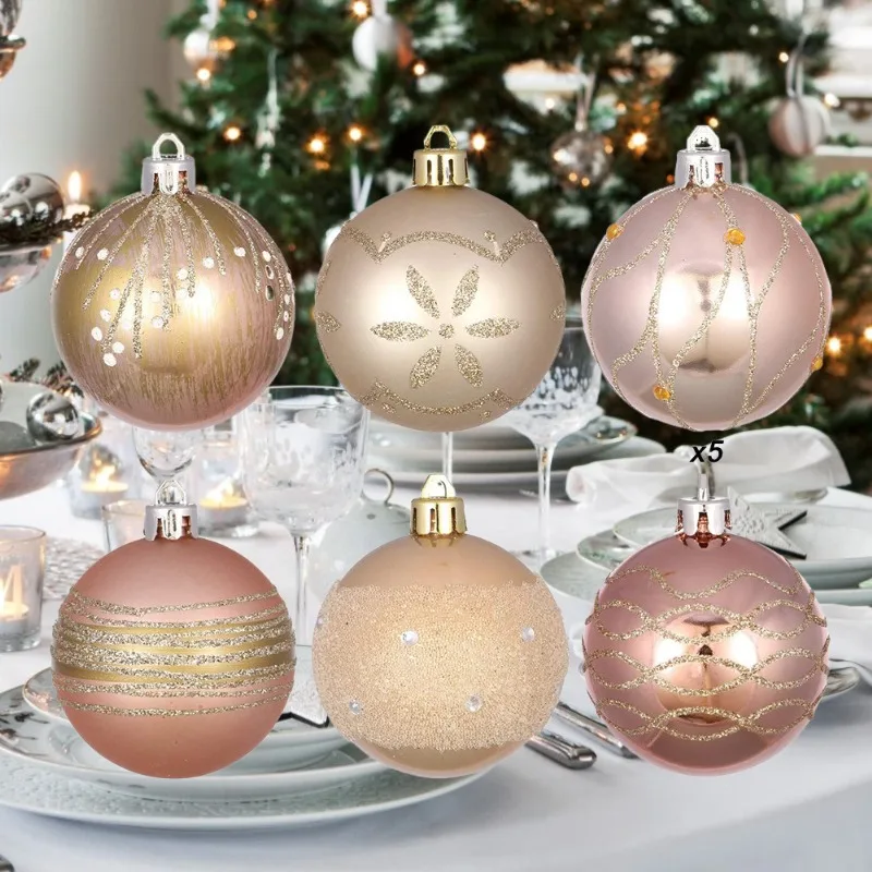 New Christmas Ball Light Ball 6cm30 Painted Ball Set Christmas Decorations Christmas Tree Decoration For Outdoors