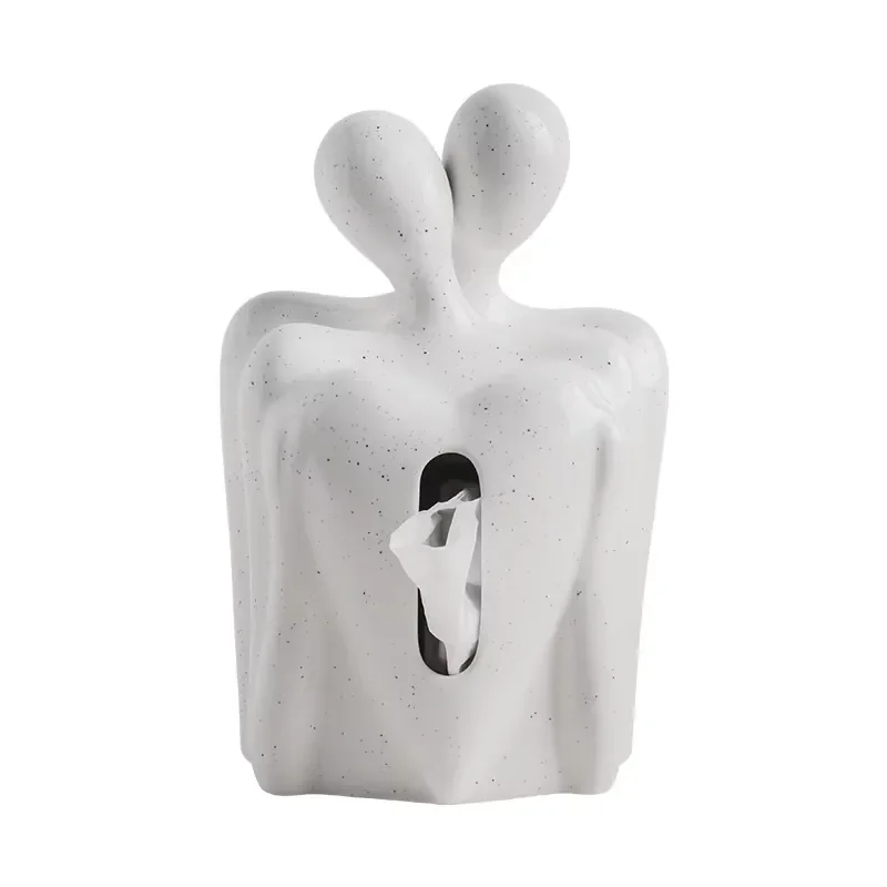 Nordic Quantity White Decorative Ceramic Storage Set Includes Boxes and Tissue Boxes for Home Decor and Cutlery