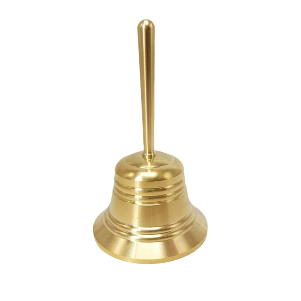 Sound-producing Solid Brass Call Bell Polishing with Bell Clapper Dining Bell Vintage Crisp Sound Hand Bell Restaurant