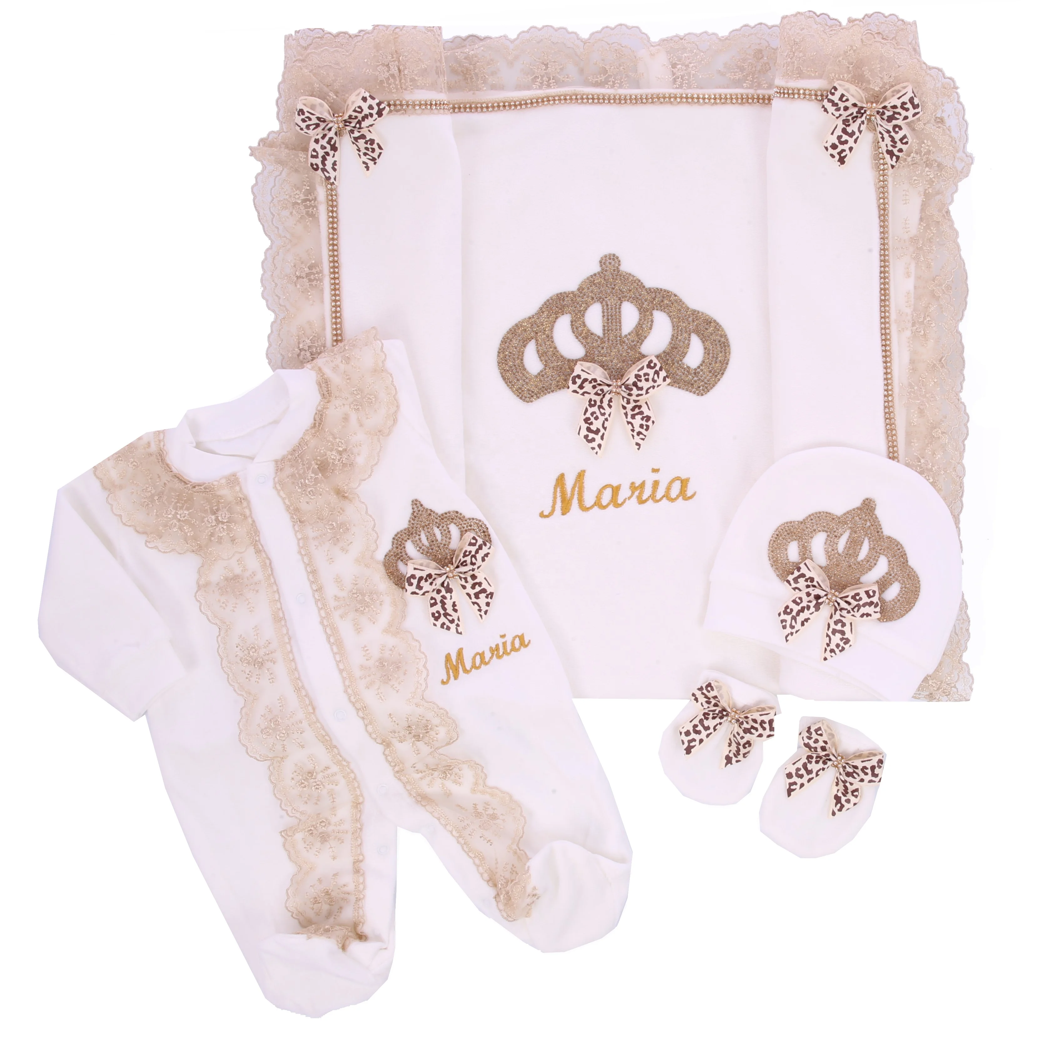 ensemble-layette-personnalise-pour-nouveau-ne-fille-4-pieces-–-combinaison-en-dentelle-or-champagne-avec-broderie-de-couronne-personnalisee