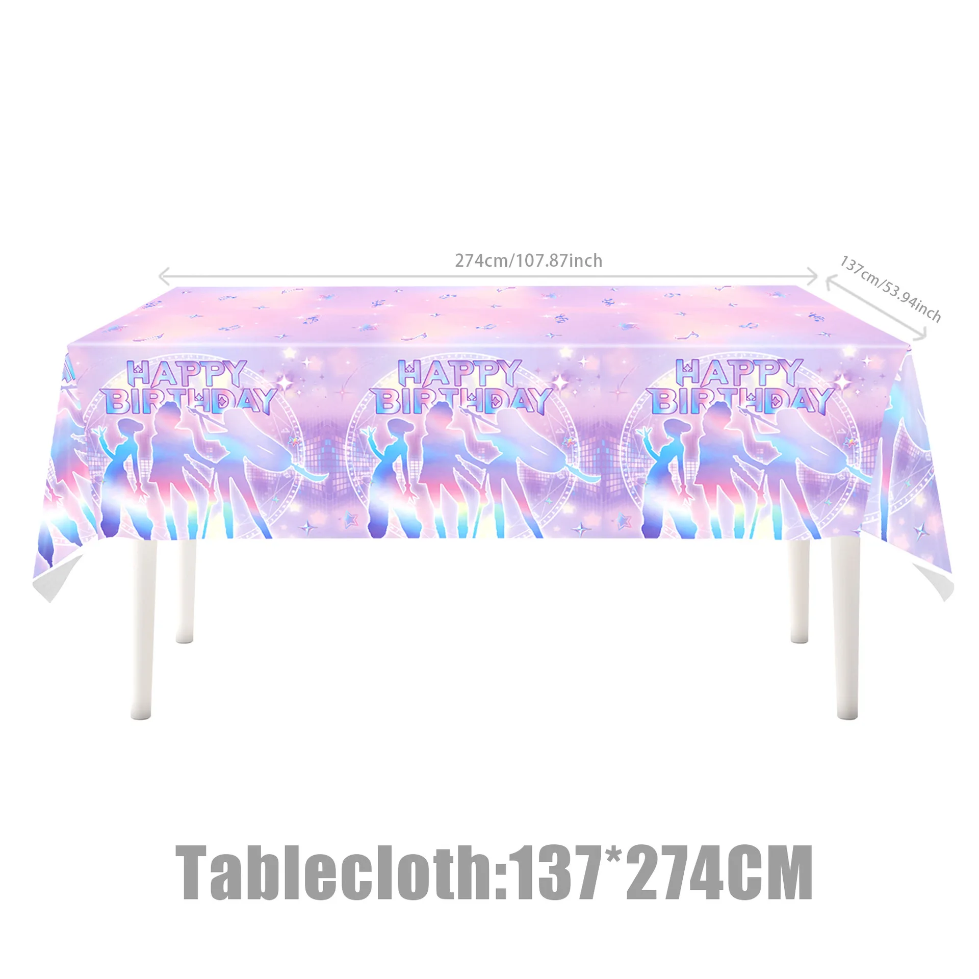 

1pcs for kpop Amazon color brushed edge Witch Hunt theme party tablecloth pe waterproof and oil-proof disposable decoration