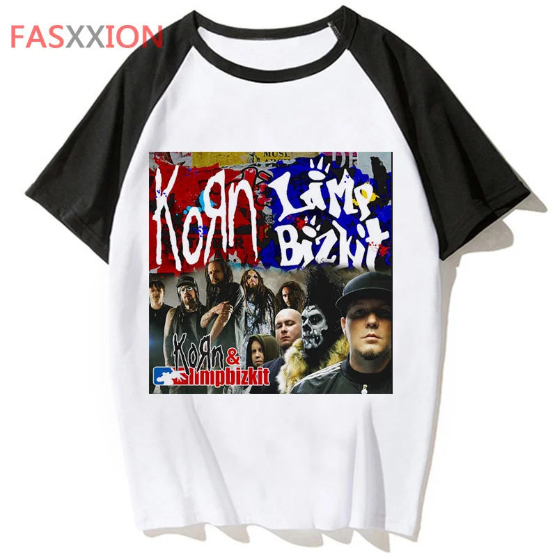 Korn tshirt men Japanese harajuku Y2K Tee male graphic streetwear comic clothing