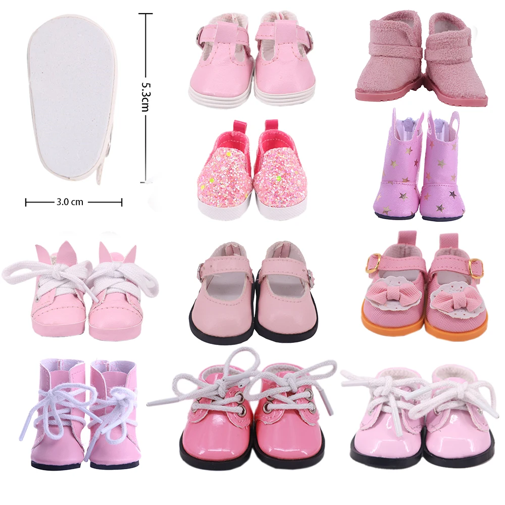 5cm Doll Shoes,Pink Series,Lacquered Leather Shoes,Sports Shoes Suitable For 14 Inch 35Cm Dolls,Russian Paola Renio Blyth Shoes