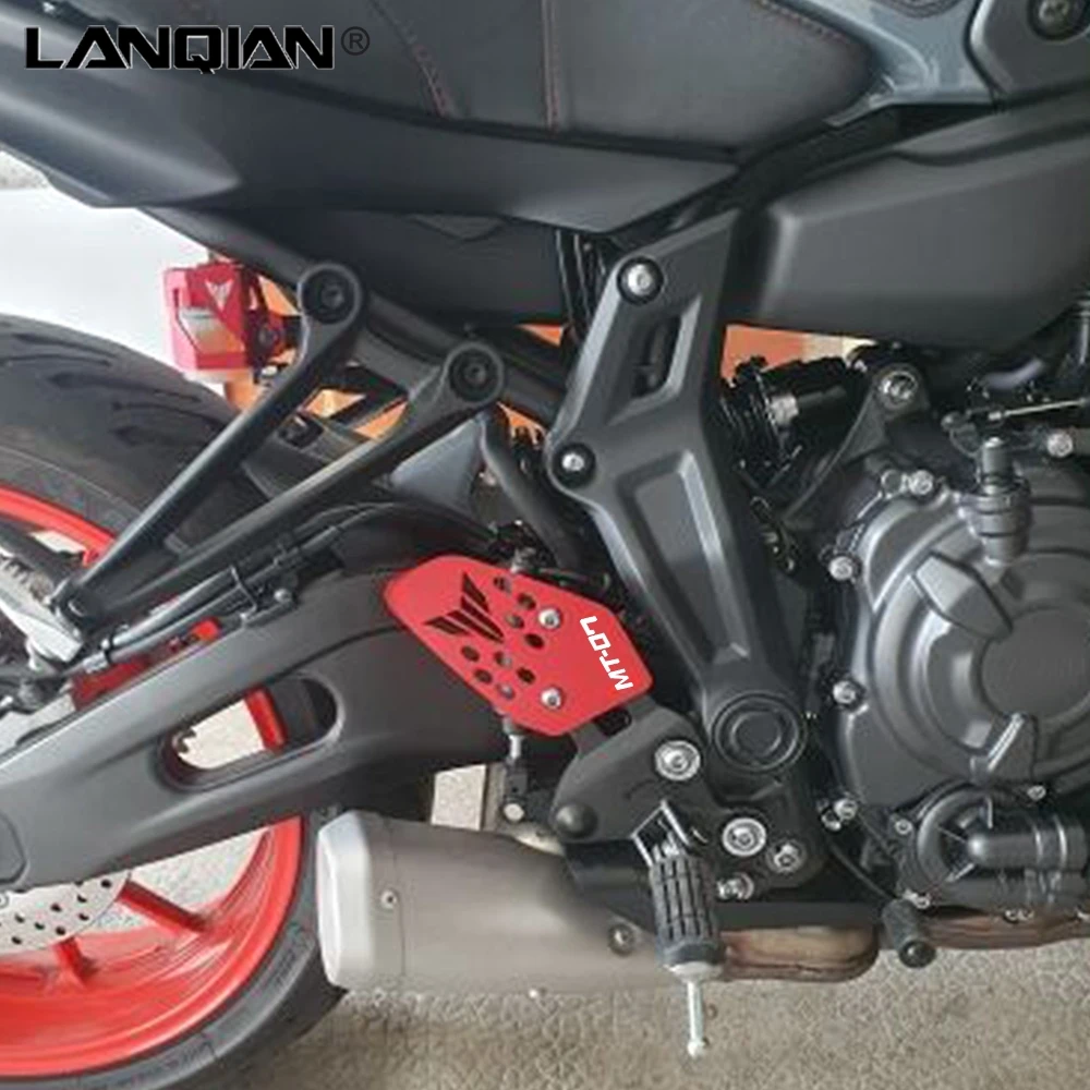 Motorcycle Accessories FootPeg Footrest Heel Plates Foot Rest Pegs Pedal Guard Extension FOR YAMAHA MT07 XSR700 FZ07 2014-2024 - view 2