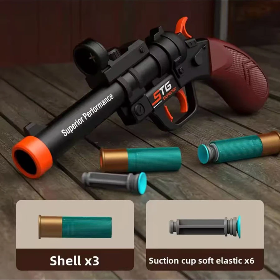 1pc jouet pistolet balle éjection lanceur enfants jouet court pistolet garçons petite pistolet nostalgique arme extérieure jouet pour enfants cadeau