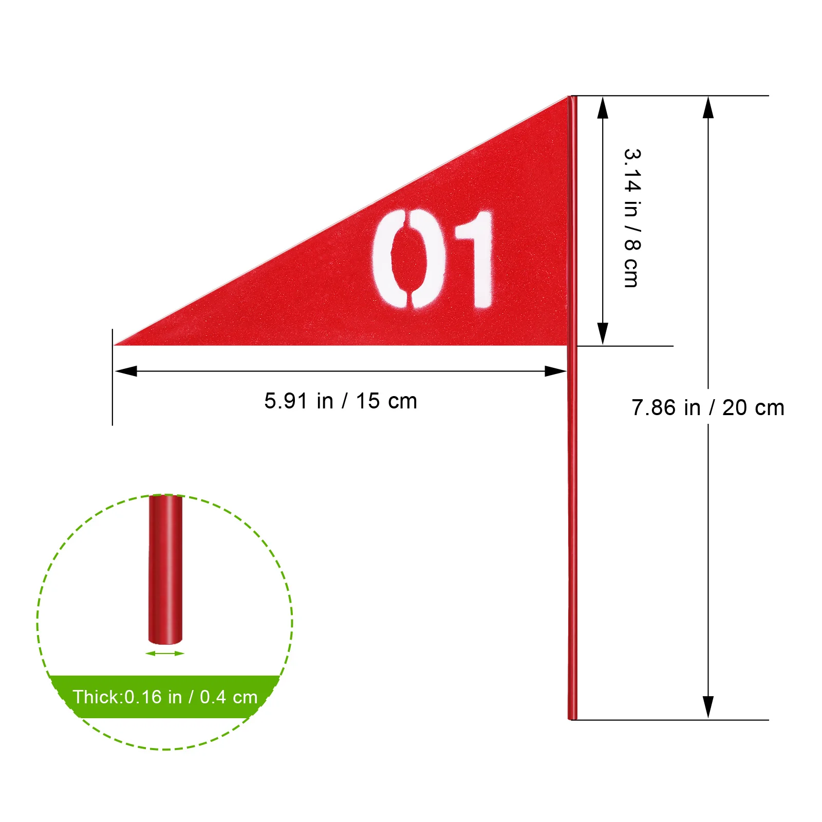 

6Pcs Garden Supplies Marking Flags Sturdy Iron Material Lawn Yard Flags for Sprinkler System Planting Area Identification