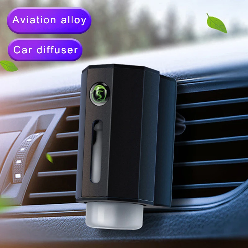 Mini Car Air Freshener LED Lights Vent Clip Automatic Diffuser Waterless Spray Machine With 30ML Essential Oil Diffuser For Car