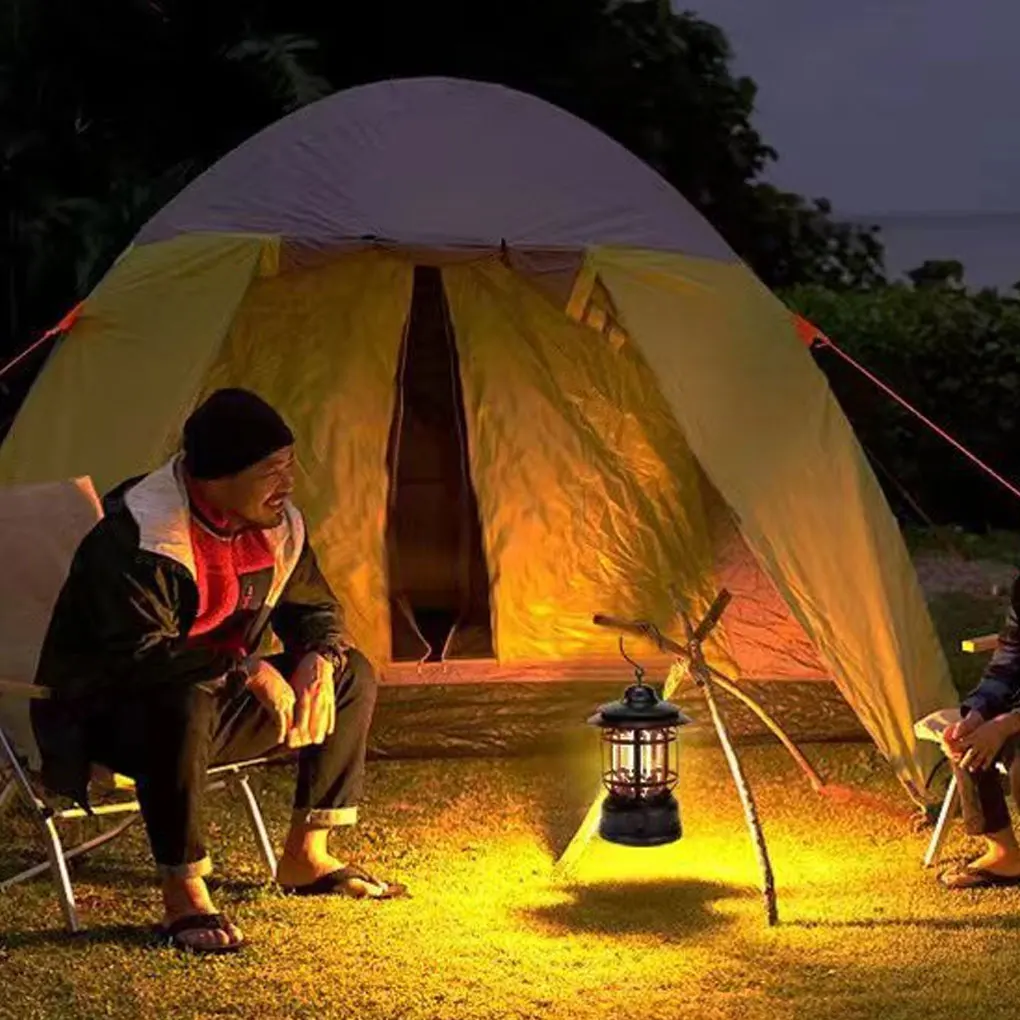 Camping Light Tools Lighting Tool Waterproof USB Rechargeable Tent Lantern Hiking Emergency Lights Accessories  Green