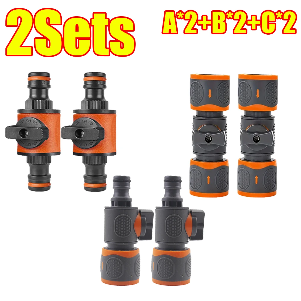 1-9 Stuks Tuinslang Snelkoppeling 16mm Tuinslang Afsluiter Schakelaar Snelkoppeling Tepel Irrigatie Slang Stop Water - afbeelding 1