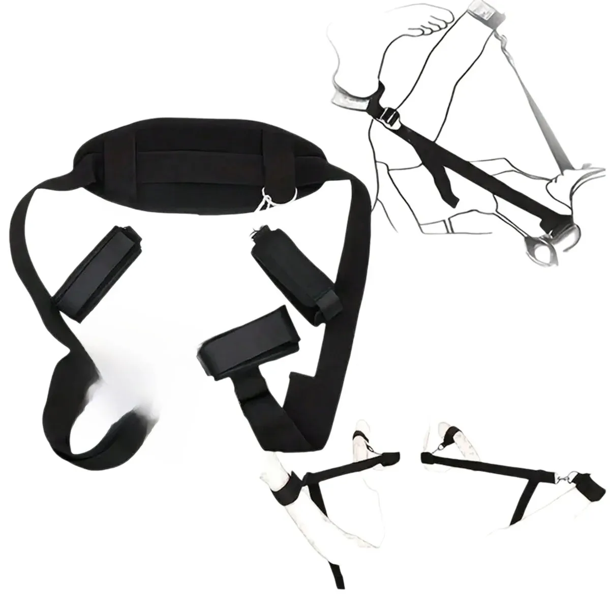 الجنس مفتوح الساق حزام نظام الساق سبليت تكبيل عبودية والعتاد الكبار الجنس موقف الملحقات زوجين لعبة الجنس اللعوب اللعب وسادة عنق مجموعة