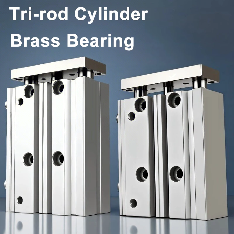 TCM Pneumatic Cylinder Three Axis Three Bar 12/16/20/25/32/40/50/63 * 30-60/70-100-175 * 250S Brass Bearing