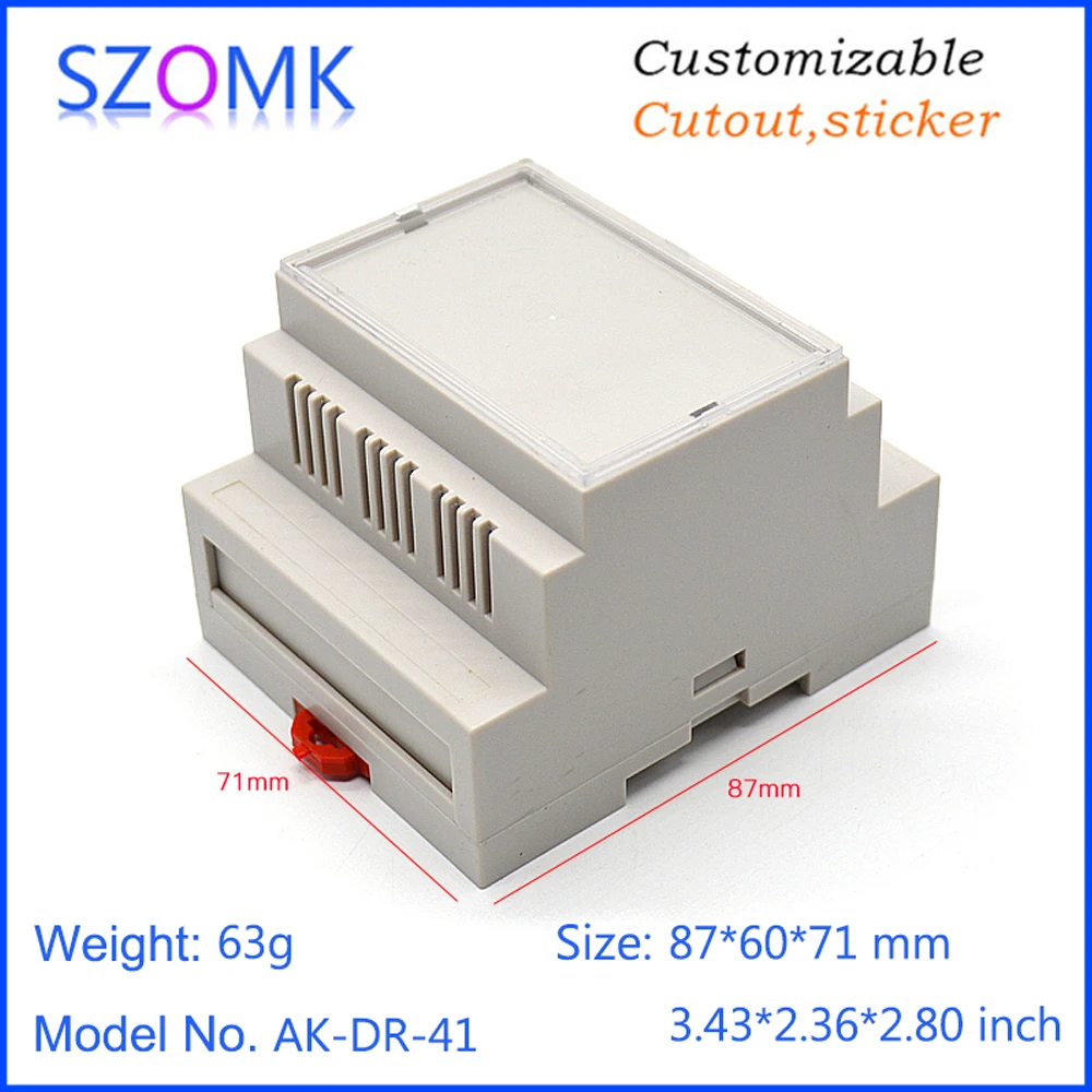 1Piece 87*60*71mm abs material plastic control switch housing box PLC electronics plastic enclosure for pcb design