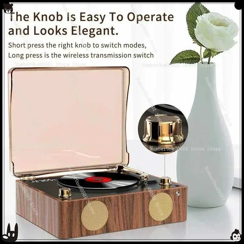 

Retro CD Player Music Album Bluetooth Speaker Player with Display