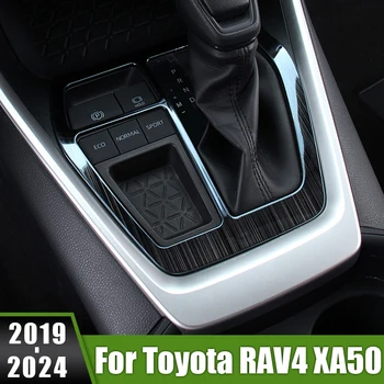Toyota için RAV4 XA50 RAV4 Hibrit 2019 2020 2021 2022 2023 2024 Paslanmaz Vites Paneli Çerçeve Topuzu çerçeve Trim Etiket