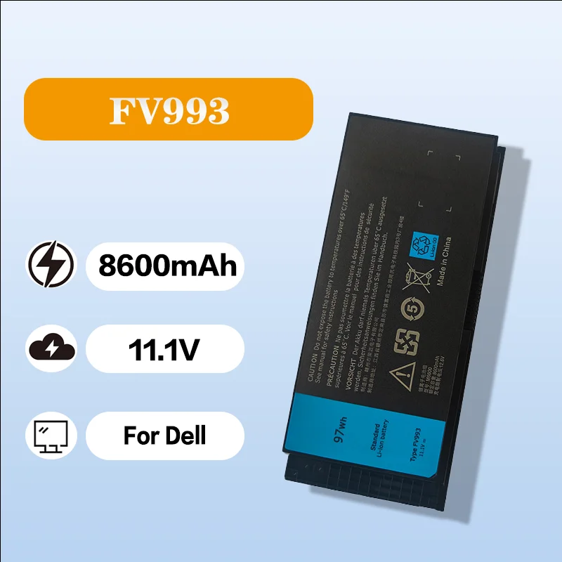 

New 11.1V 8600mAh Laptop Battery for Dell FV993 M4600 M4700 M4800 M6600 M6700 M6800