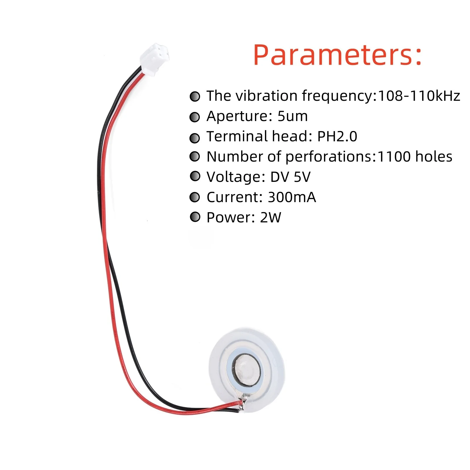 Ruimou 10pcs 16mm Ultrasonic Humidifier Spray Kit 5um Spray Hole Line Length 110mm Suitable for Humidifiers Beauty Devices Etc