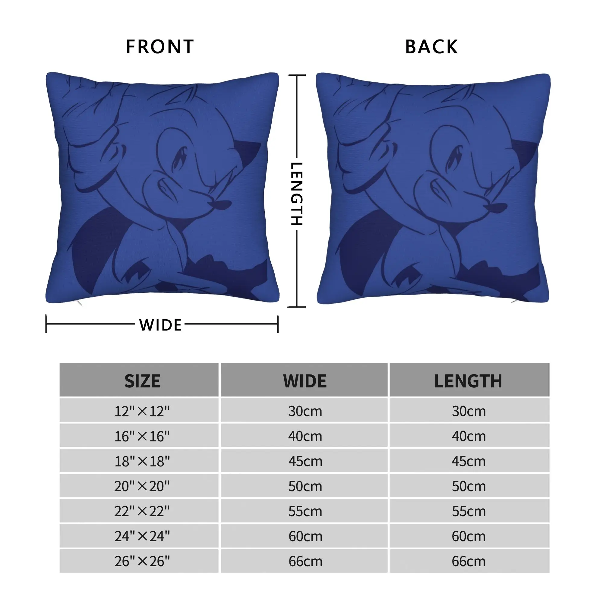 Cartoon Soniced Games Square Pillowcases Polyester Seat  Cushion Cover Cool Decorative Throw Pillow Case 45*45 - view 3