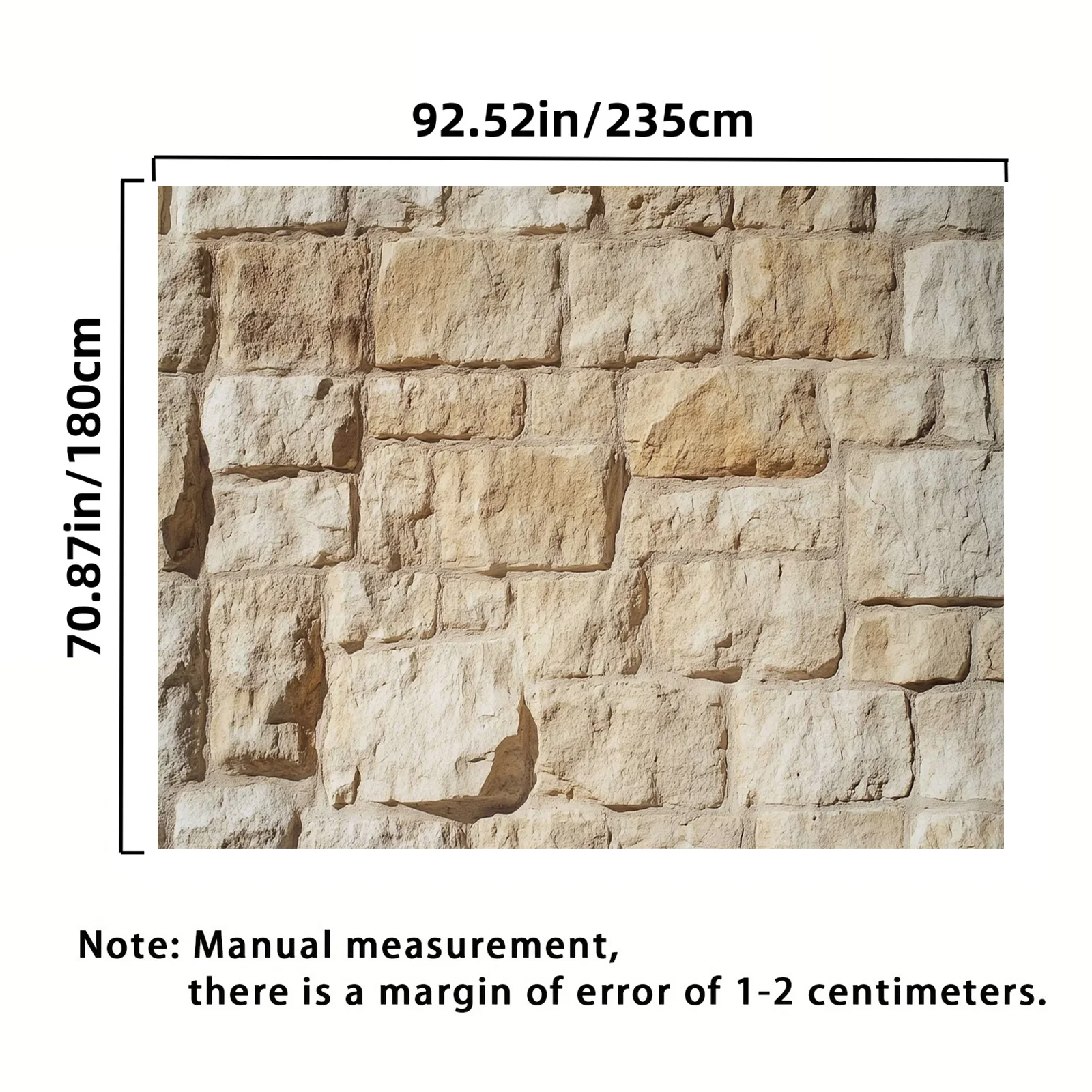 خلفية جدارية من الطوب والحجر مصنوعة من مادة البوليستر، مناسبة للتصوير الفوتوغرافي تحت عنوان قلعة القرون الوسطى #3