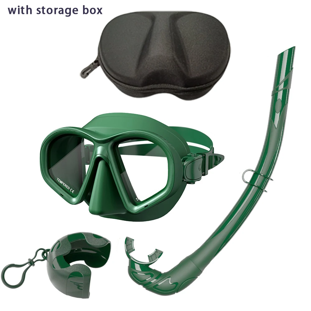 Professionelle Unterwasser-Tauchmaske, HD-Hartglas, für Erwachsene, verstellbar, zum Tauchen, Schnorcheln, Schwimmen, Tauchbrille + Aufbewahrungsbox – Detail 29