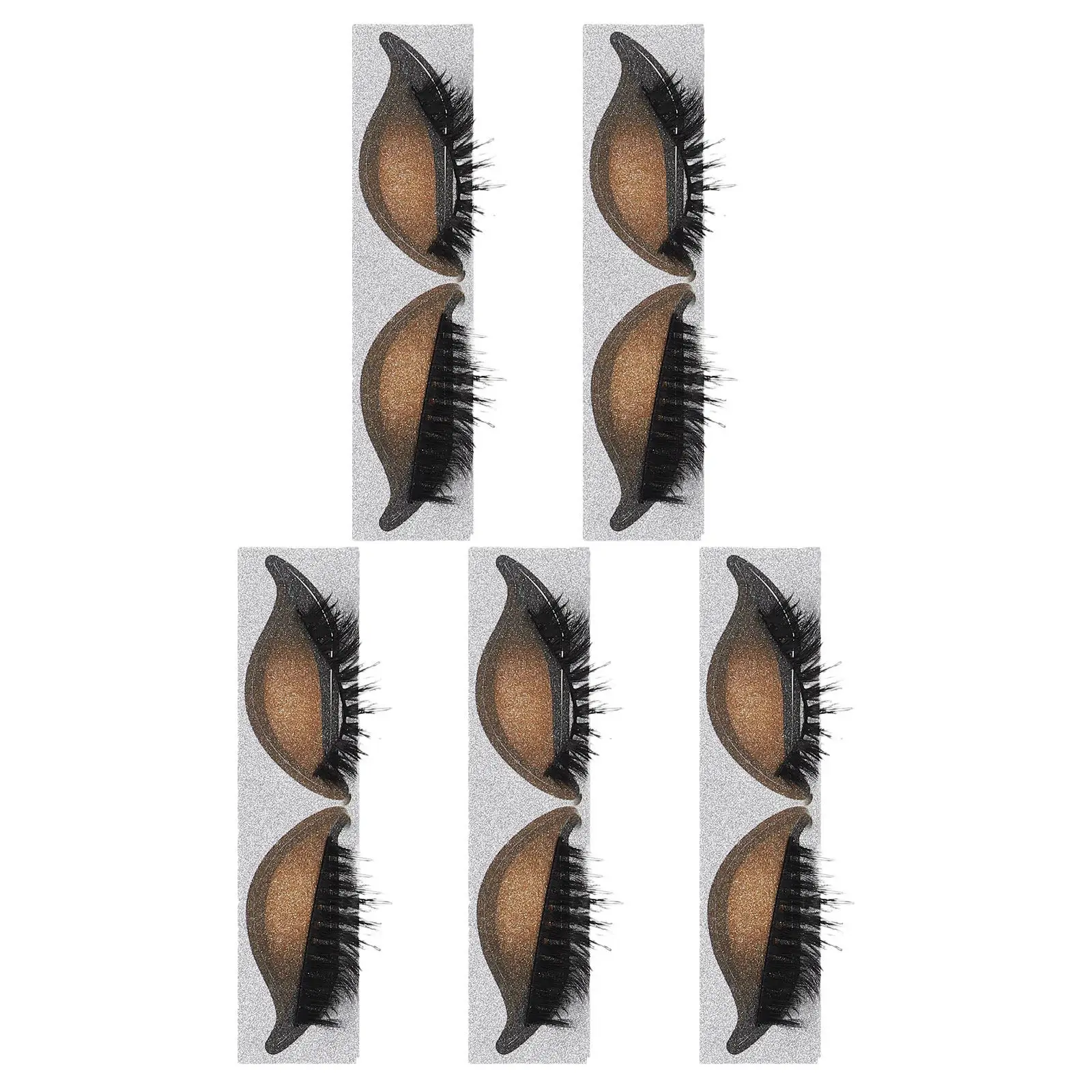 5Pairs Lazy Eyeshadow Eyelash Patch Halloween Eye Makeup Stickers Temporary Tattoo Pre-Cut Makeup Set Women Instant Glamour