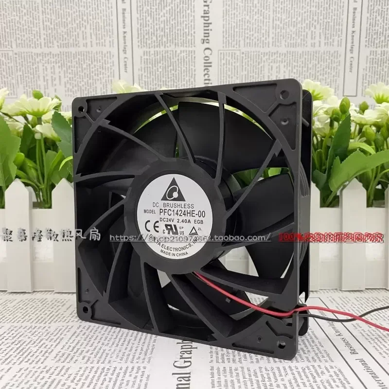 for PFC1424HE-00 24V 2.4A 140mm Industrial Inverter Cooling Fan High Airflow 14cm Server Cabinet Exhaust Blower