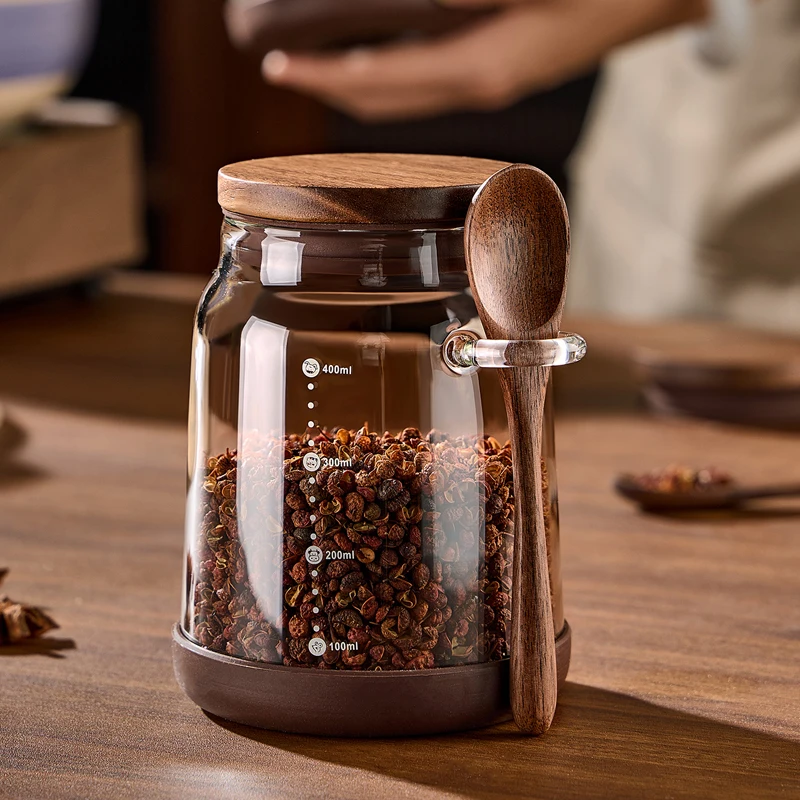 الغذاء الصف الزجاج مختومة جرة التوابل الحلوى السلع الجافة خزان حبوب البن الحلوى المعطرة الشاي تخزين جرة لوازم المطبخ