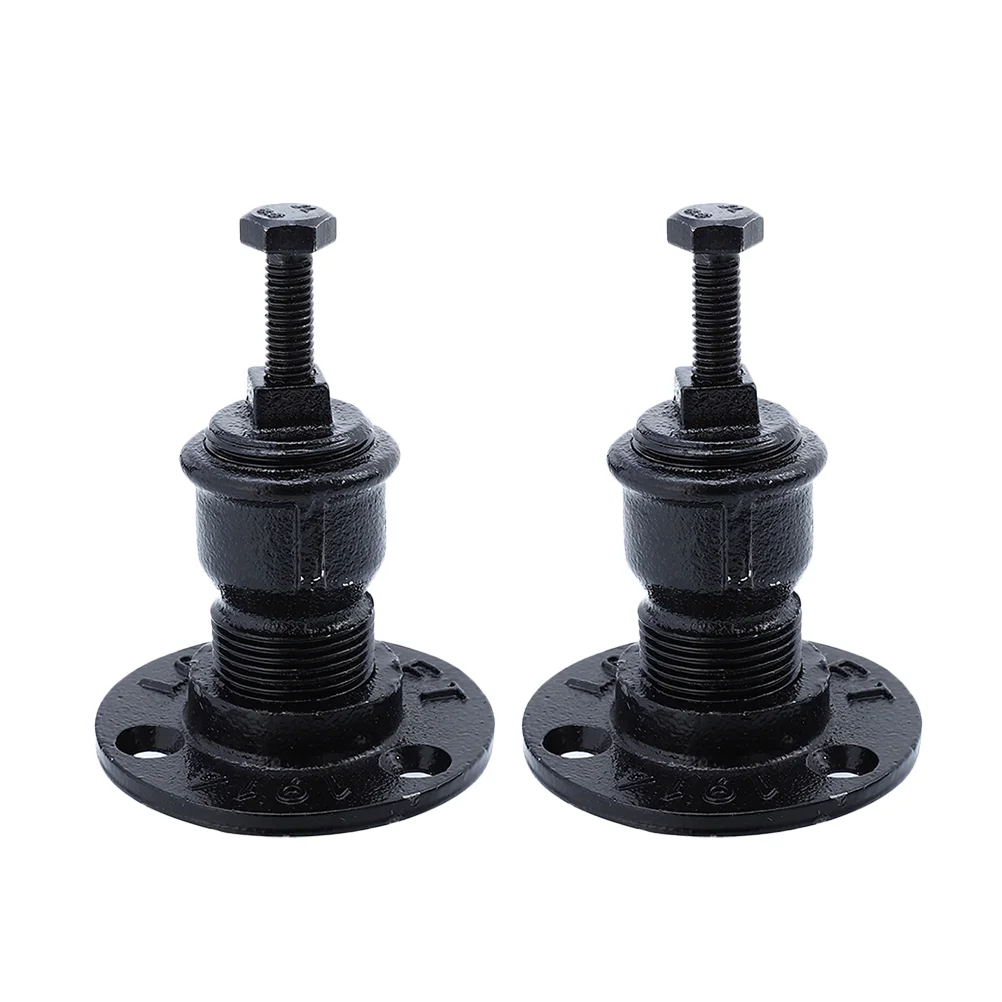 2 Pcs Fixed Handrail Brackets Sturdy Iron Stair Support Railing Mounts for Home Hotel Industrial Style Replacement