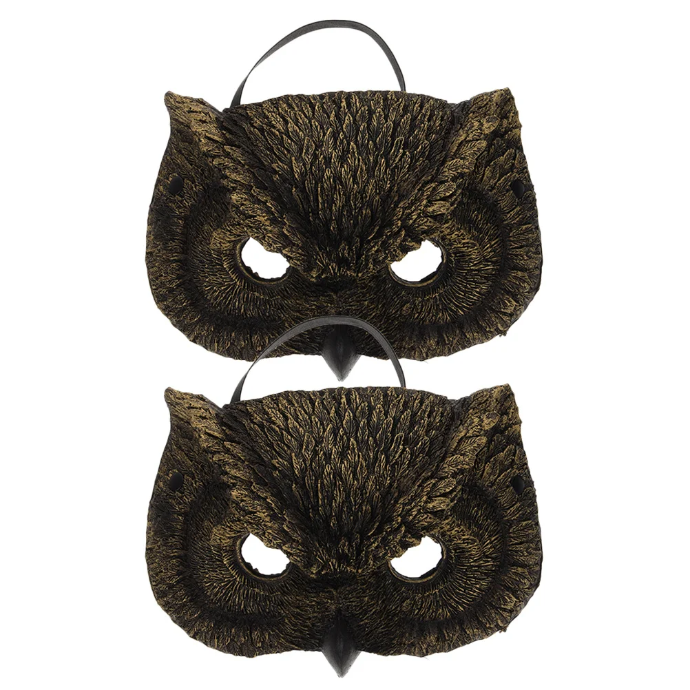 

2Pcs Owl Mask for Adults Realistic Design Masquerade Ball Mask Halloween Party Prop Comfortable Wear Nonirritating Skin Safe