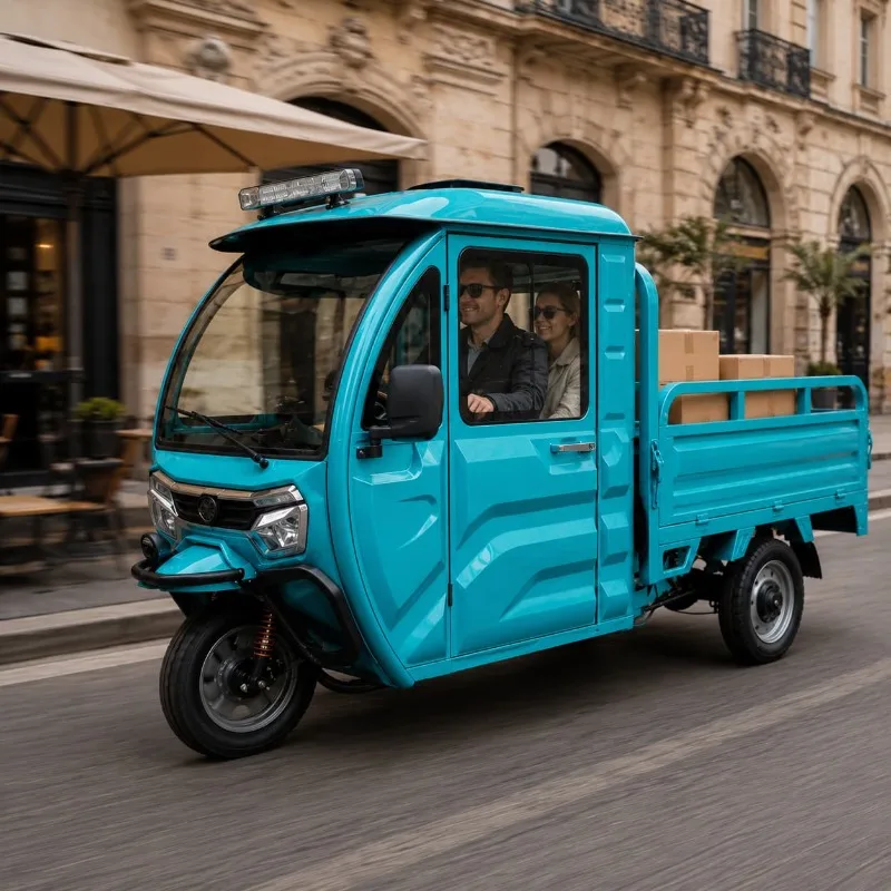 Electric Tricycle Cargo Vehicle Customized Mechanical Drum Brake Reinforced Frame Strong Rear Axle Commercial Daily Work