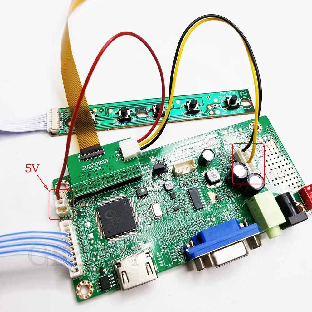 7 인치 1024x600 31P LVDS HV070WSA HSD070PFW1 LTL070NL01 LTN070NL01 BP070WS-500 HDMl VGA DIY 디스플레이 용 LCD 드라이버 보드 키트