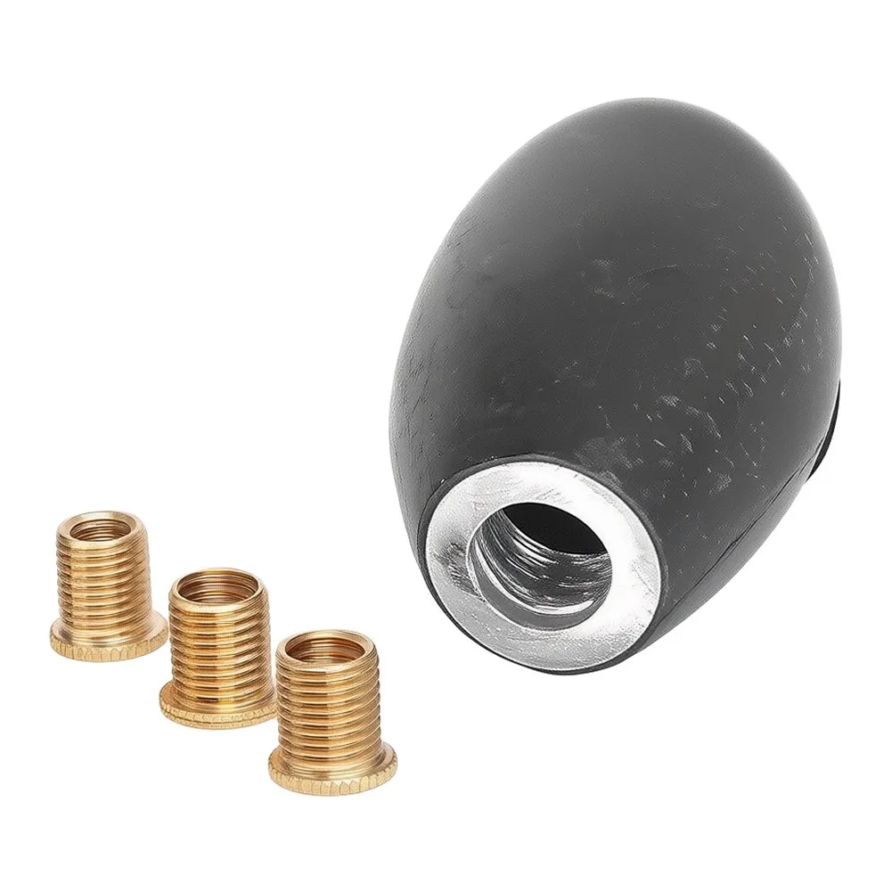 Real Carbon Fiber Gear Shift Knob For Manual Automatic For Shifter With Adapters Car Interior Upgrade Stylish Grip