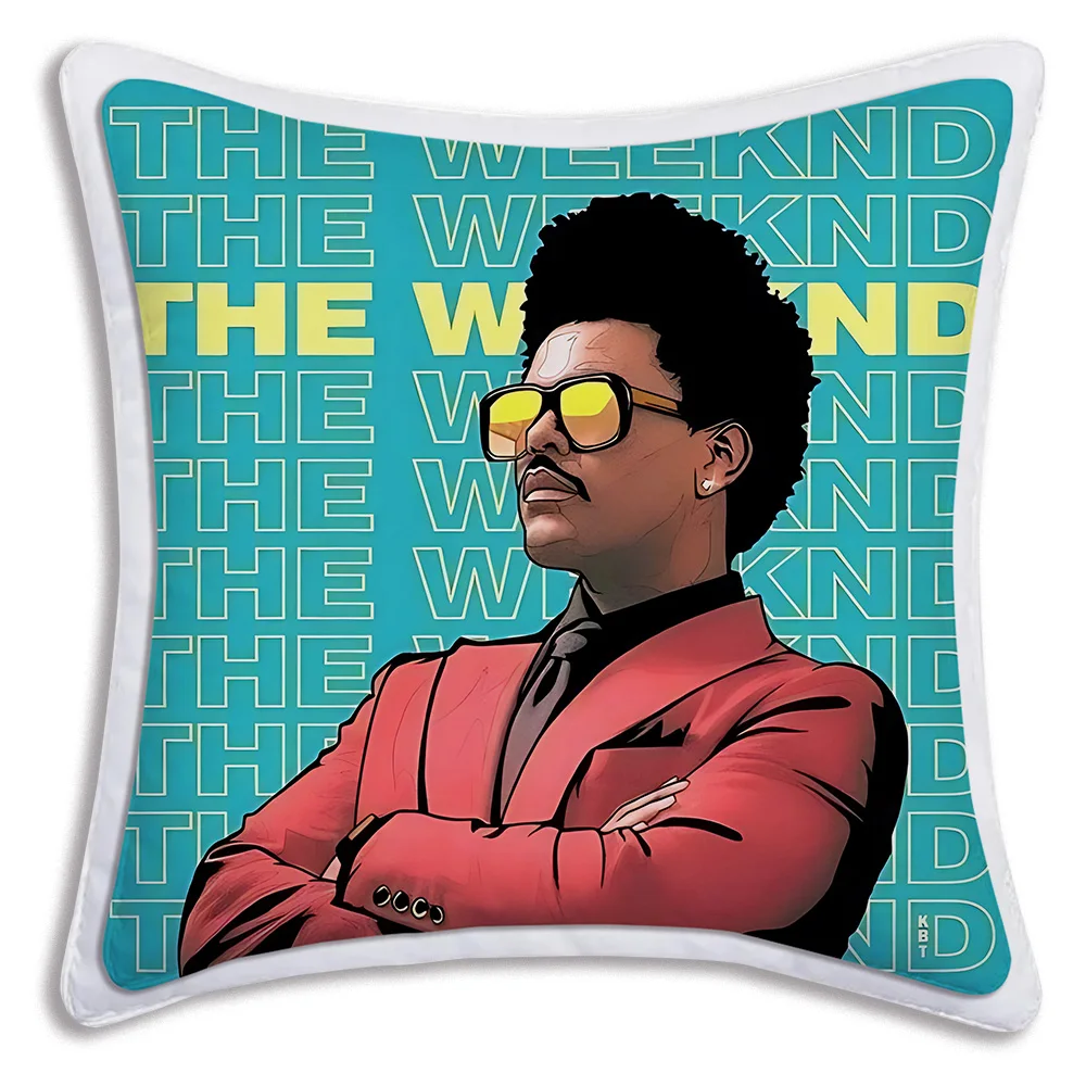 The Weeknd Pillow Covers Cartoon Sofa Decorative Home Double-sided Printing Short Plush Cute Cushion Cover