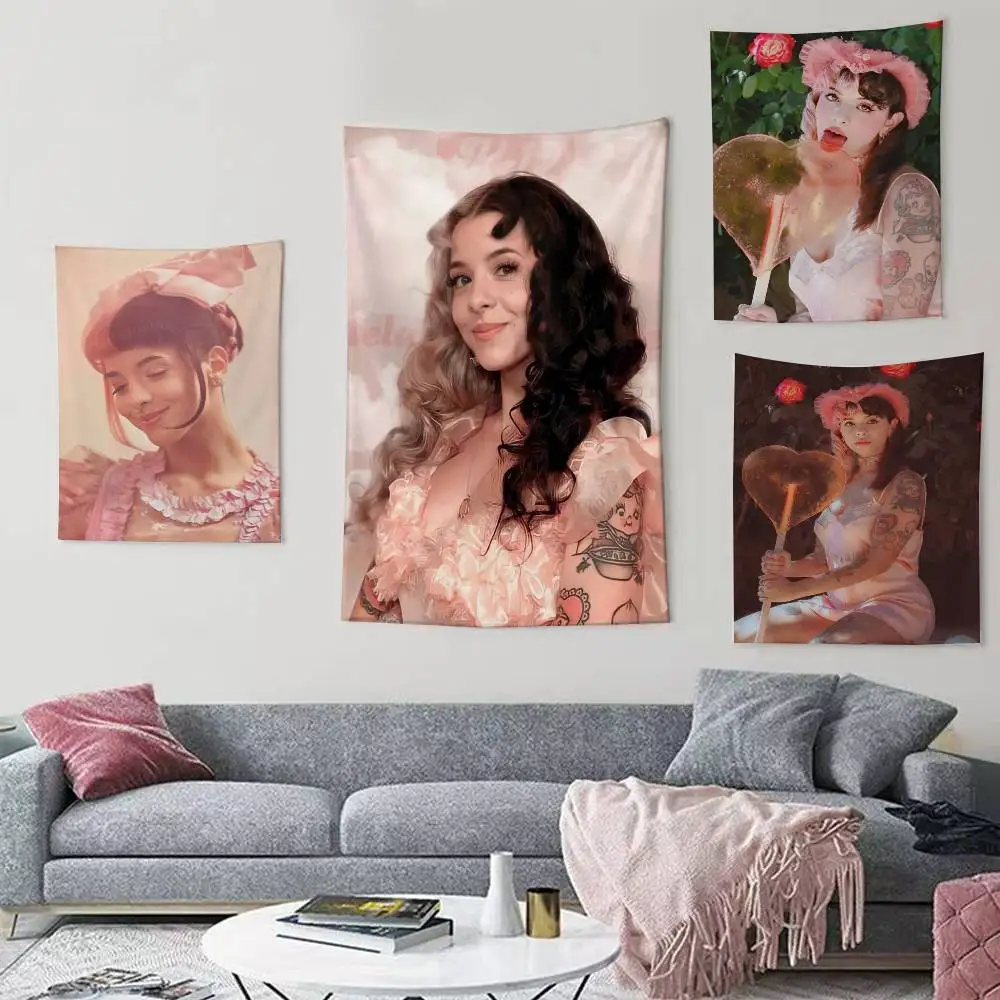 Sängerin Melanie Martinez Flaggen Wandbehang Hintergrundkunst Banner für Schlafzimmer, Zuhause, Outdoor-Dekoration