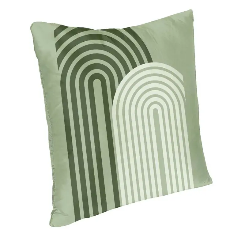 Custom Modern Sage Green Arch Rainbow Cushion Cover Soft Pillow Case for Living Room Pillowcase