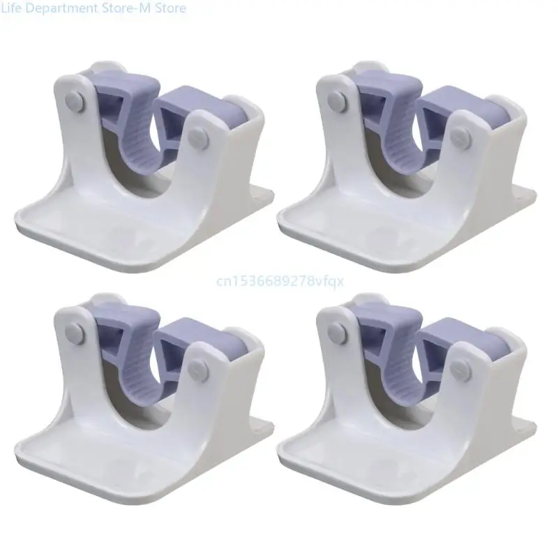 

4Pcs Broom Holder Wall Mount Mop Grippers No Drilling Self Adhesive Mop