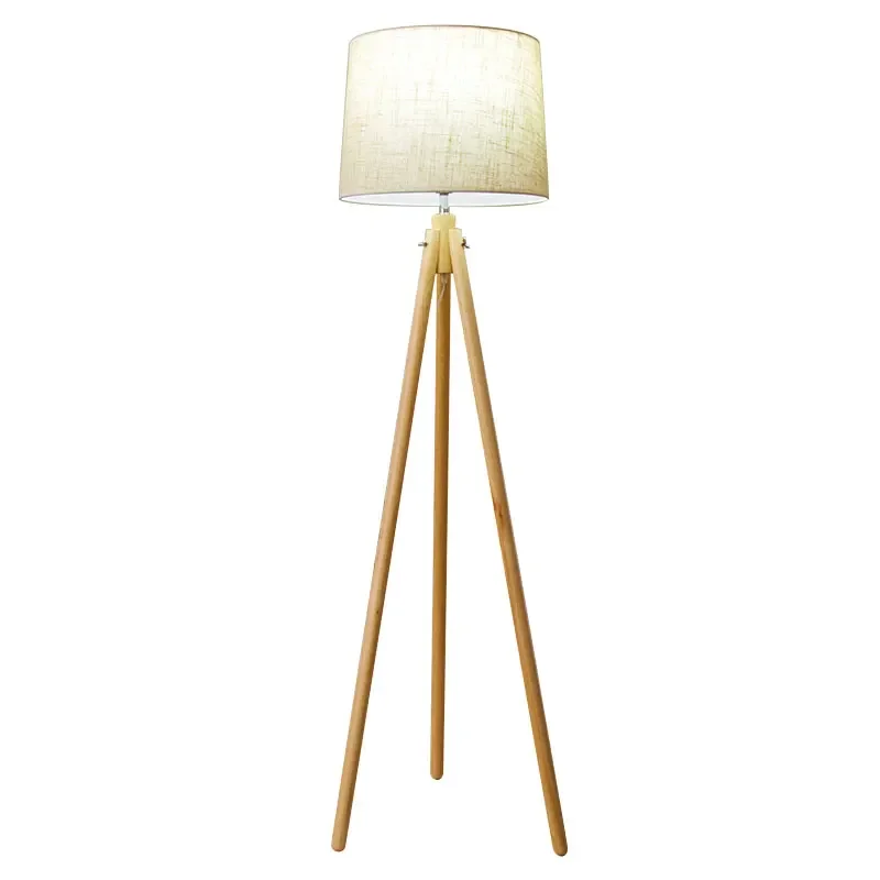 Floor lamp bedroom living room  simple modern Nordic Japanese solid wood vertical triangle creative personalized