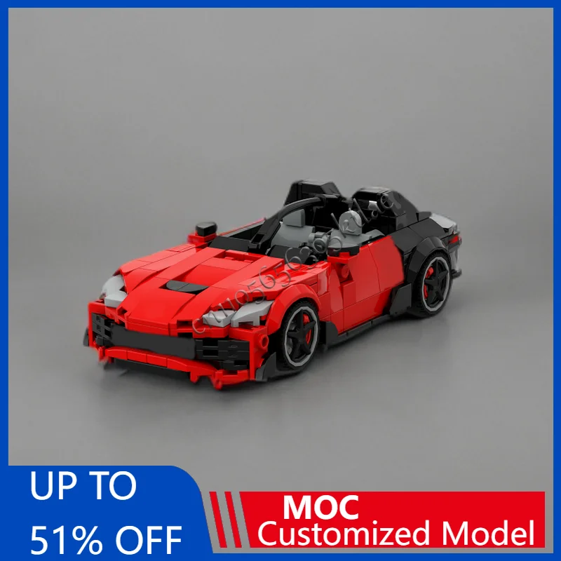 

347, детали Moc Technology, гоночная красная модель суперкара, строительные блоки, скоростной автомобиль, кирпичи, игрушки для детей и взрослых, специальные рождественские подарки