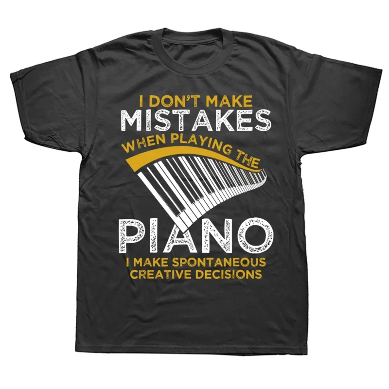 Keyboard Pianist Music Musician Piano T Shirts Cotton Streetwear Short Sleeve Birthday Gifts Summer Style T-shirt Mens Clothing