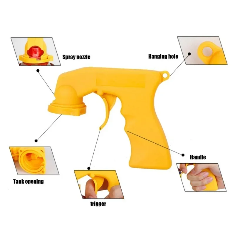 Professional Aerosol Spray Paint Gun Handle Grip Airbrush Trigger Adapter Tool For Auto Polishing