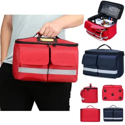 Kit de medicina familiar impermeable para viaje y hogar, bolsa médica de hombro, Kit de primeros auxilios portátil vacío para coche, estuche de emergencia, mochila