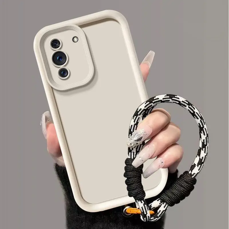 For Huawei Nova 10 Case Huawei Nova 10 NCO-LX3 NCO-LX1 Phone Case Weaving lanyard Cover Skin Feel Protection Shockproof case