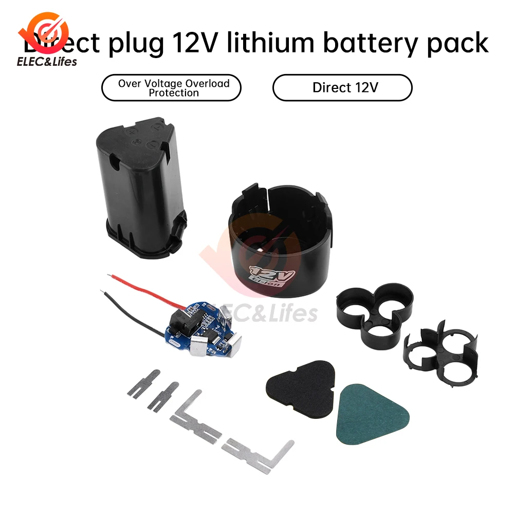 18650 Lithium Box Circuit Pack Shell Case Bracket Hand Drill Power Li-ion Battery Protection Board 3S 12V DC Electric Tool