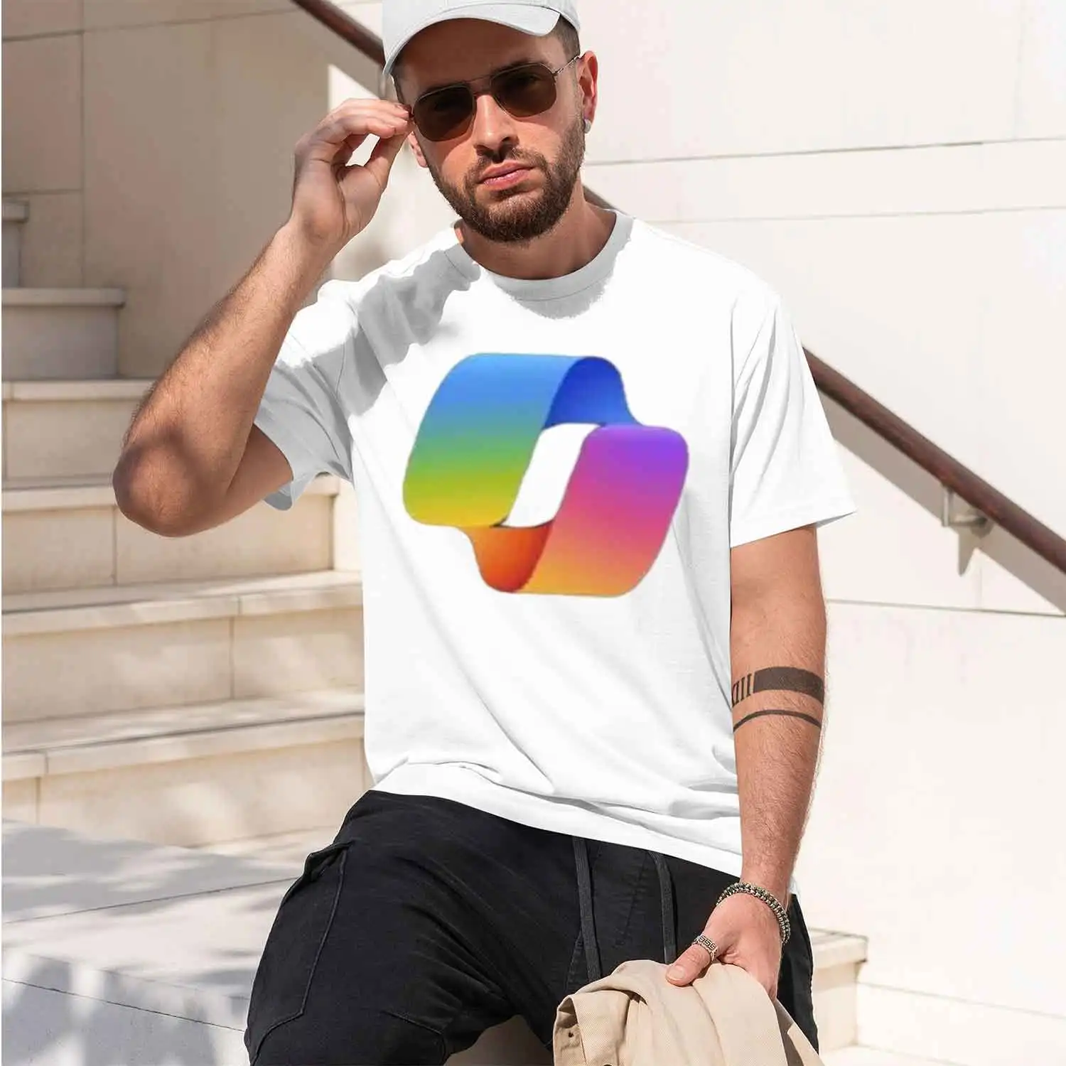 Copilot AI T-Shirt d aesthet clothes vintage clothes plus size tops out shirts for men 2026 New Model Men’s Short-sleeve crewnec