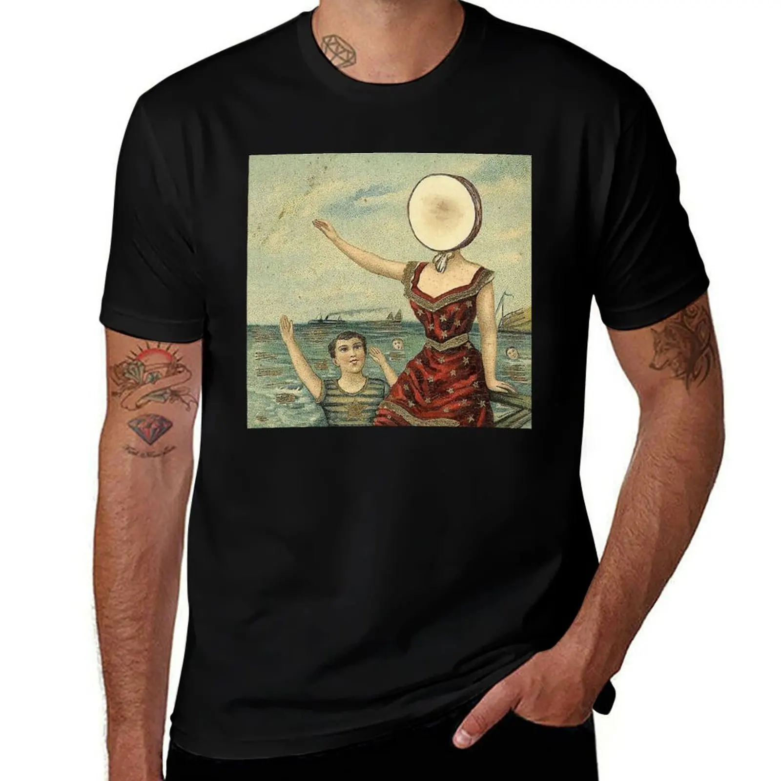 In The Aeroplane Over The Sea T-Shirt Big and Tall Basic Tee Shirt T-Shirt
