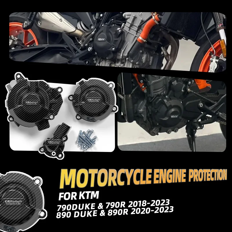 

v2 motorcycle accessory New Pulse Cover GBRacing For 790 DUKE/790R 2018-2023 890 DUKE/890R 2020-2023 Secondary Engine Cover Set
